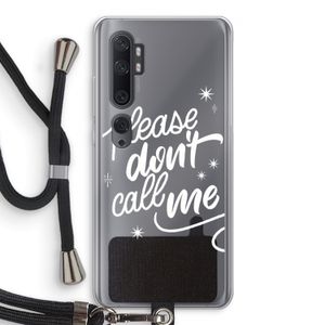 Don't call: Xiaomi Mi Note 10 Pro Transparant Hoesje met koord