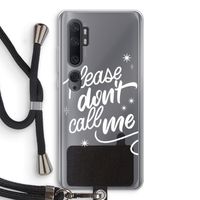 Don't call: Xiaomi Mi Note 10 Pro Transparant Hoesje met koord
