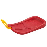 Kunststof sneeuw slee met handvat voor kinderen 58 cm rood   - - thumbnail