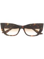Dita Eyewear lunettes de soleil à effet écaille de tortue - Marron