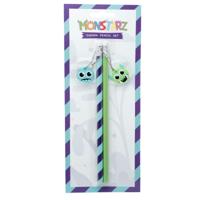 Set van 2 PVC Bedeltjes Potlood - Monstarz Monster