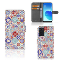 OPPO Reno6 5G Bookcase Tiles Color - thumbnail