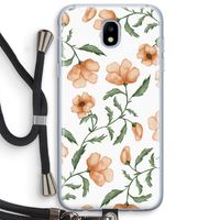 Peachy flowers: Samsung Galaxy J5 (2017) Transparant Hoesje met koord