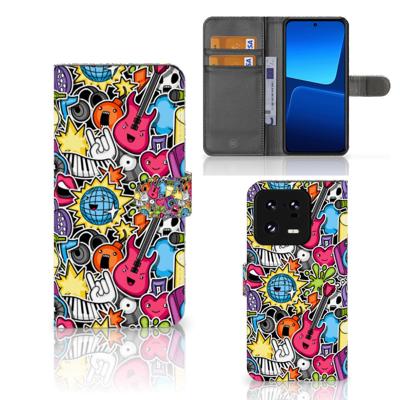 Xiaomi 13 Pro | Wallet Case | met Pasjes | Punk Rock Xiaomi 13 Pro | Wallet Case | met Pasjes | Punk Rock