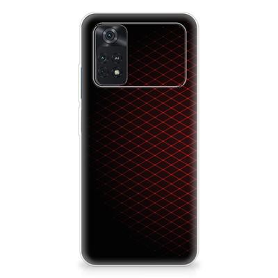 Xiaomi Poco M4 Pro 4G | TPU bumper | Geruit Rood