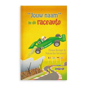 Boek met naam en foto - Daan in de raceauto (Softcover)