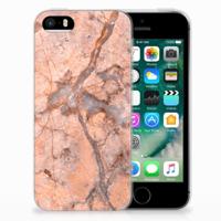 Apple iPhone SE | 5S | TPU | Siliconen hoesje | Marmer Oranje