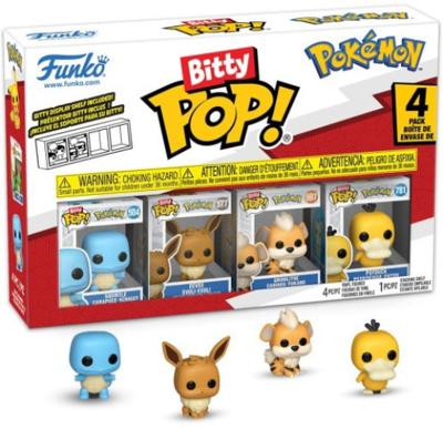 Pokémon Funko Bitty Pop! 4-Pack: Squirtle / Eevee / Growlithe / Psyduck