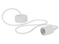 Design lamphouder met textielkabel wit - Velleman