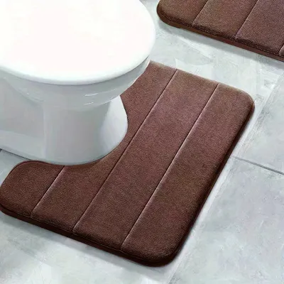 SoftStripe Badkamer Toilet U-mat - Absorberend & Antislip Microvezel Tapijt SoftStripe Badkamer Toilet U-mat - Absorberend & Antislip Microvezel Tapijt