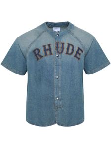 RHUDE chemise Baseball en jean - Bleu