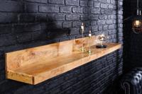 Massieve wandplank MAKASSAR 110 cm naturel mangohout handgemaakt - 44742