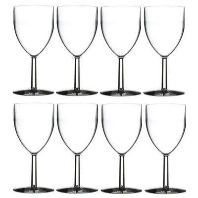 Rosti Mepal Wijnglazen - 10x - kunststof - 300 ml - 8 x 16 cm - outdoor/camping