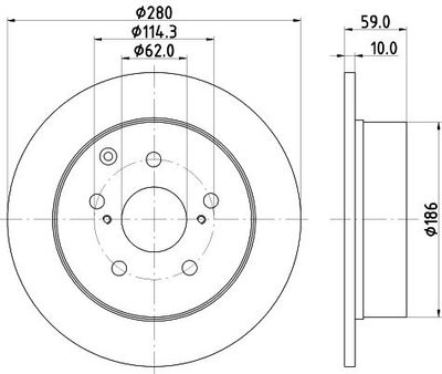 Remschijf Gecoat 54681PRO 8DD355119121