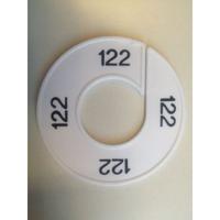 Maatring 9cm wit/zwart 122