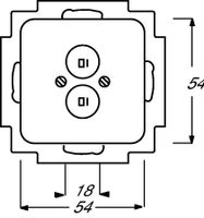 2147 U-214  - Basic element with central cover plate 2147 U-214 - thumbnail