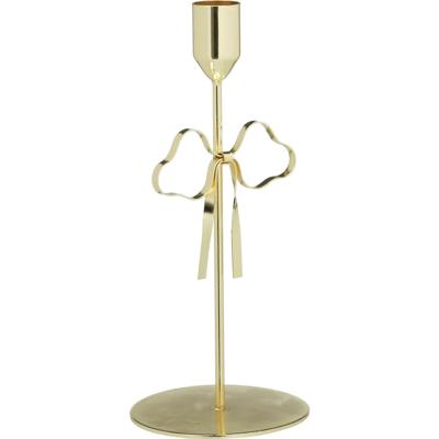 Kandelaar strik goud 9x9x20,6cm