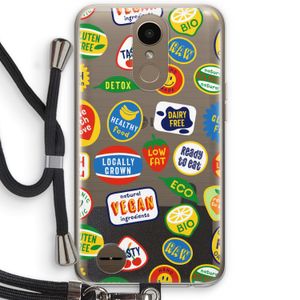 Fruitsticker: LG K10 (2017) Transparant Hoesje met koord