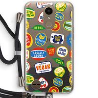 Fruitsticker: LG K10 (2017) Transparant Hoesje met koord