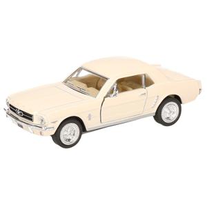 Modelauto Ford Mustang - 1964 - creme wit - 13 cm - schaalmodel auto - Schaal: 1:36