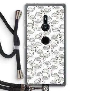 Zwanen: Sony Xperia XZ2 Transparant Hoesje met koord
