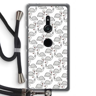 Zwanen: Sony Xperia XZ2 Transparant Hoesje met koord
