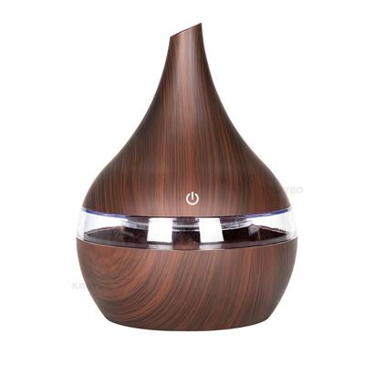 2 stks 300ml USB elektrische aroma lucht diffuser hout Ultrasone luchtbevochtiger etherische olie aromatherapie cool mist Maker (schuine diepe houtner