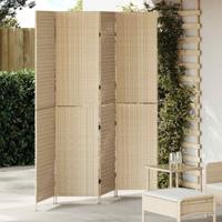 Kamerscherm Beige 196 x 200 cm poly rattan