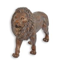 A BRONZE SCULPTURE OF A LION A BRONZE SCULPTURE OF A LION