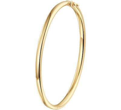 Armband Bangle Ovale Buis geelgoud 4 x 60 mm