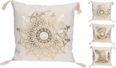 Sierkussen Mandala Wit-Goud Assorti 1st