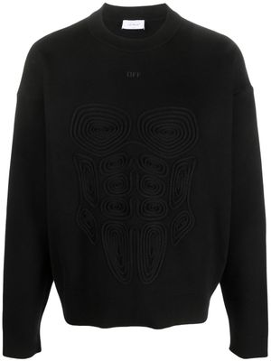 Off-White sweat Body Stitch en jersey - Noir