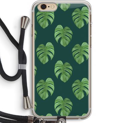 Monstera leaves: iPhone 6 PLUS / 6S PLUS Transparant Hoesje met koord