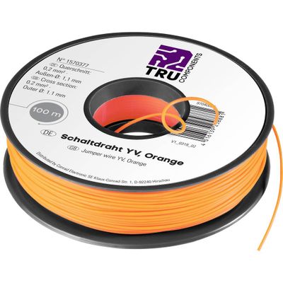 TRU COMPONENTS 1572470 Schakeldraad Yv 1 x 0.20 mm² Groen 25 m