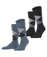 Burlington 2-paar Everyday heren sokken - Argyle - katoenen sokken met ruit print