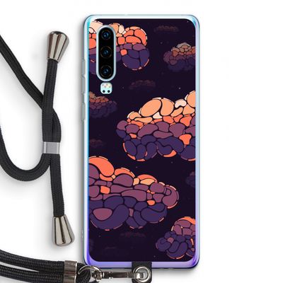 Patroon Wolken: Huawei P30 Transparant Hoesje met koord
