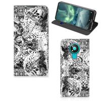 Mobiel BookCase Nokia 3.4 Skulls Angel Mobiel BookCase Nokia 3.4 Skulls Angel