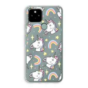 Rainbow Unicorn: Google Pixel 5 Transparant Hoesje