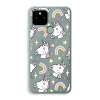 Rainbow Unicorn: Google Pixel 5 Transparant Hoesje