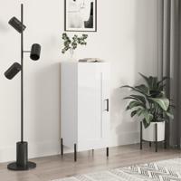 Dressoir 34,5x34x90 cm bewerkt hout hoogglans wit