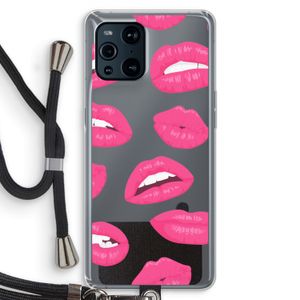 Bite my lip: Oppo Find X3 Pro Transparant Hoesje met koord
