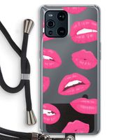 Bite my lip: Oppo Find X3 Pro Transparant Hoesje met koord