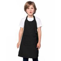 Basic keukenschort zwart voor kinderen - Keukenschorten - thumbnail