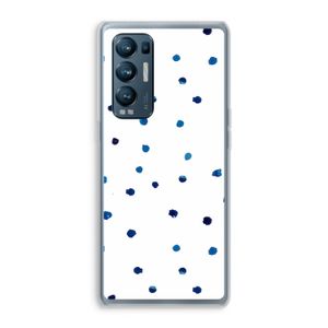 Blauwe stippen: Oppo Find X3 Neo Transparant Hoesje
