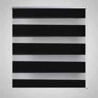 VidaXL Zebra rolgordijn 60,9 x 120 cm stofbreedte 56,7 cm zwart