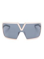 VALENTINO GARAVANI EYEWEAR lunettes de soleil V-Romask à monture oversize - Marron