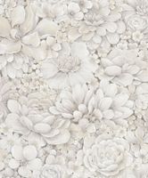 Noordwand Botanica Behang met ton-sur-ton grote bloemenprint 33951
