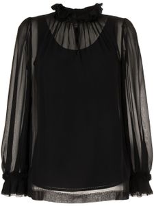 SHIATZY CHEN blouse volantée à manches longues - Noir