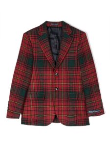 Ralph Lauren Kids blazer en laine à carreaux - Rouge