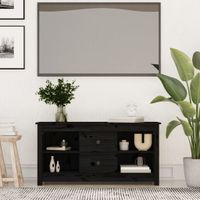 Tv-meubel 103x36,5x52 cm massief grenenhout zwart